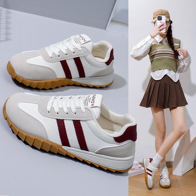 Casual Sneakers for Women Anti Slip Lightweight Running Shoes Breathable PU Leather Walking Sneakers Women's Low Top Lace Up Tennis Sport Shoes