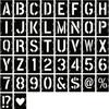 42-Piece Interlocking Letter, Number & Symbol Stencil Set for DIY Painting