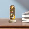 Reading In Tube Night Light Miniature Reader Figurine Statue Home Office Desktop LED Decorative Lamp Ornament Book Lover Gifts