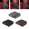 Car Armrest Cushion Pillow PU Leather with Storage Pocket Arm Rest Pad Box Cover