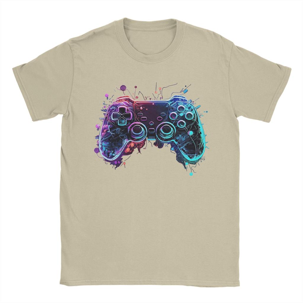 Men's T-Shirts Gamer Girl Boy Funny Cotton Tee Shirt Short Sleeve GamePad T Shirts O Neck Clothes Summer