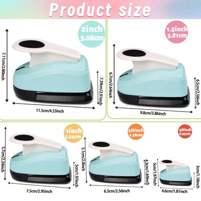 Circle Cutters Paper Hole Punch Cutter Tool Set 2 Inch 50mm 38mm 25mm 16mm 9mm Circle Shapes Hole for Card Making Scrapbooking