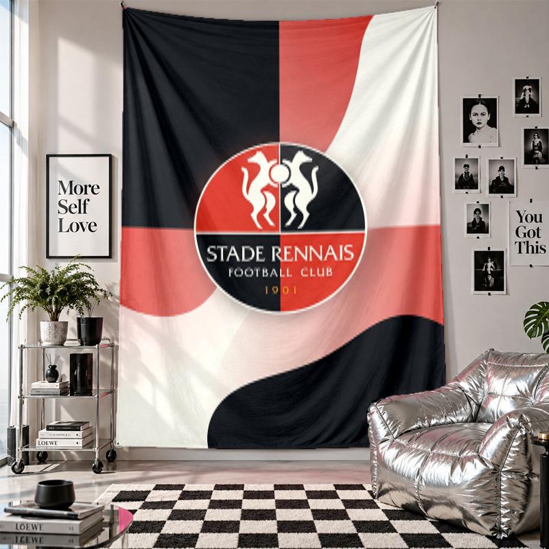 Stade Rennais FC Wall Tapestry Home Decor Wall Hanging Cloth for Bedroom Living Room Background