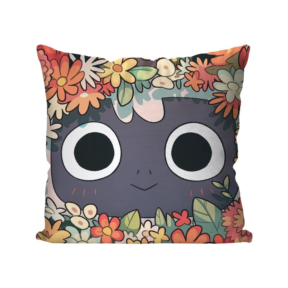 Cult Of The Lamb Anime Przygodowa Gra Wideo Poszewka na Poduszkę Kwadratowa Poduszka Sypialnia Sofa Wypoczynek Samochód Salon Dekoracja Domu 40X40