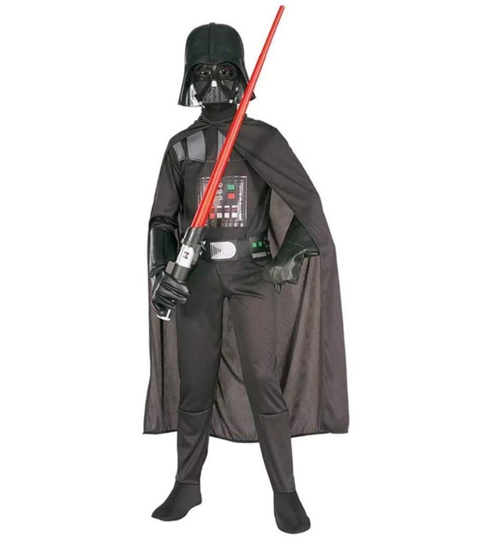 

S&C Live Darth Vader Косплей Дети Дети Мальчики Костюм Дарта Вейдера Наряд Дарта Вейдера с маской и плащом Крутой боевой костюм Дарта Вейдера