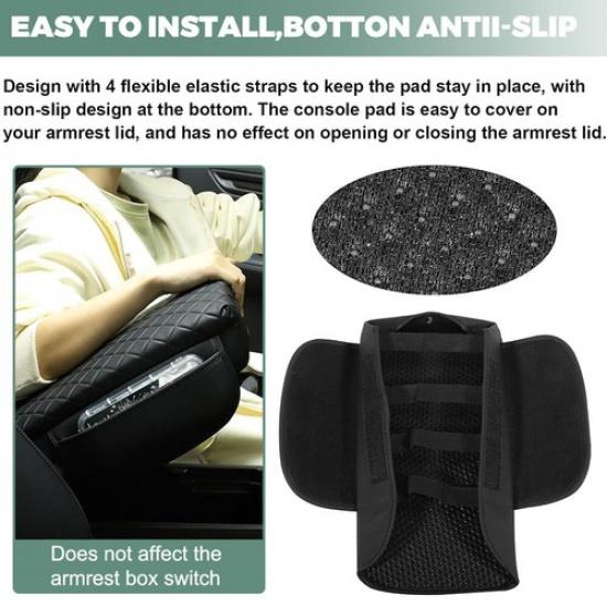 For Honda CRV 23-25 Car Center Console Armrest Box Cover Pad With Pocket