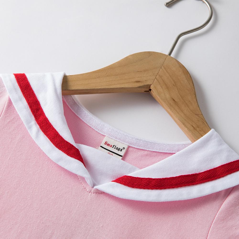 Hello Kitty Girls' Short-Sleeve Summer Dress - New Style, Pure Cotton, Lightweight Skirt