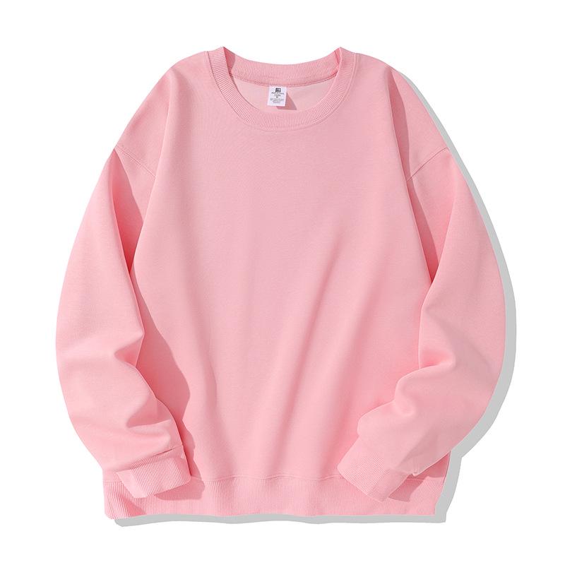 2026 Autumn Unisex 300g Cotton Round Neck Drop Shoulder Sweatshirt - Loose, Comfortable, and Skin-Friendly