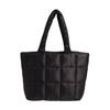 New multi-functional large-capacity padded checkered handbag Korean winter going out light commuting underarm shoulder bag