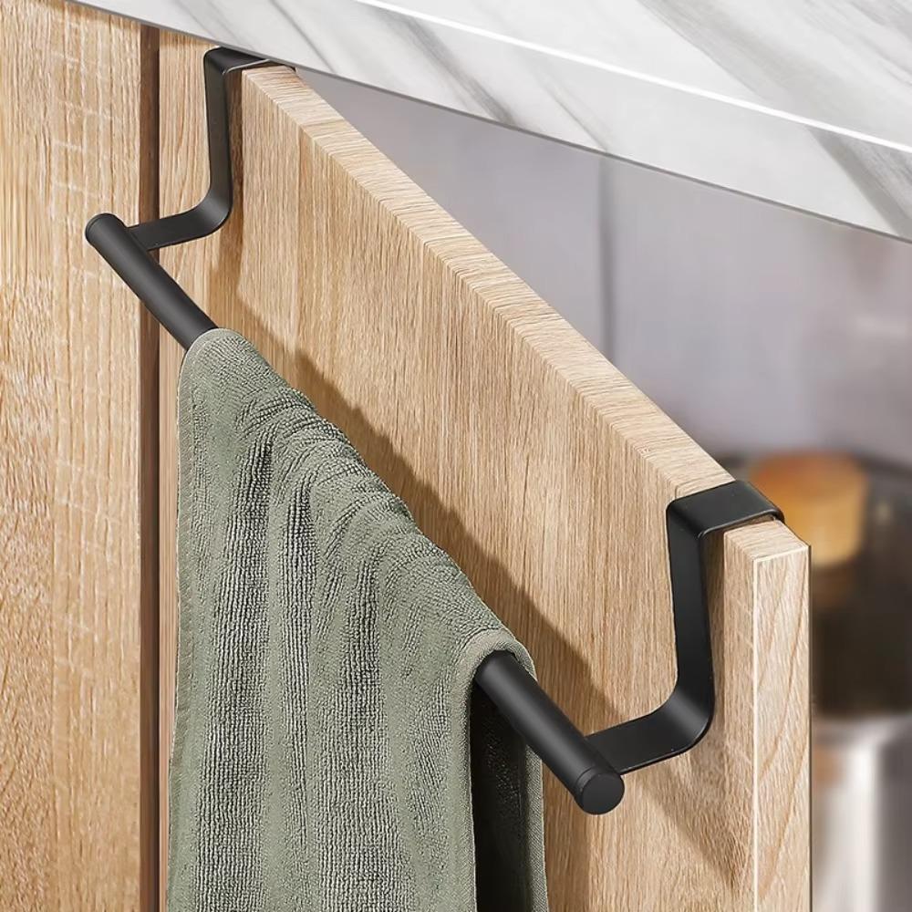 Towel Rack No-Drill Bathroom Kitchen Over Cabinet Door Hanging Shelf, Space-Saving Shower Corner Organizer for Towels & Clothes