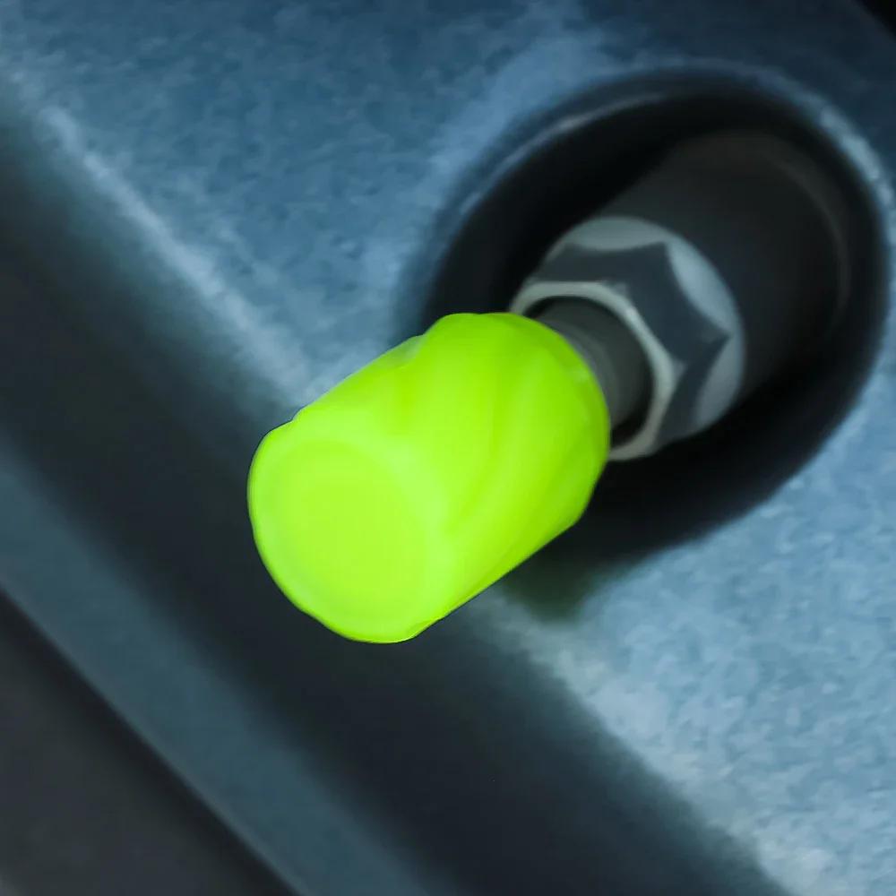 Car Tire Luminous Valve Caps Car Motorcycle Bike Wheel Valve Dustproof Protective Cover Car Tyre Night Glowing Decor Accessories