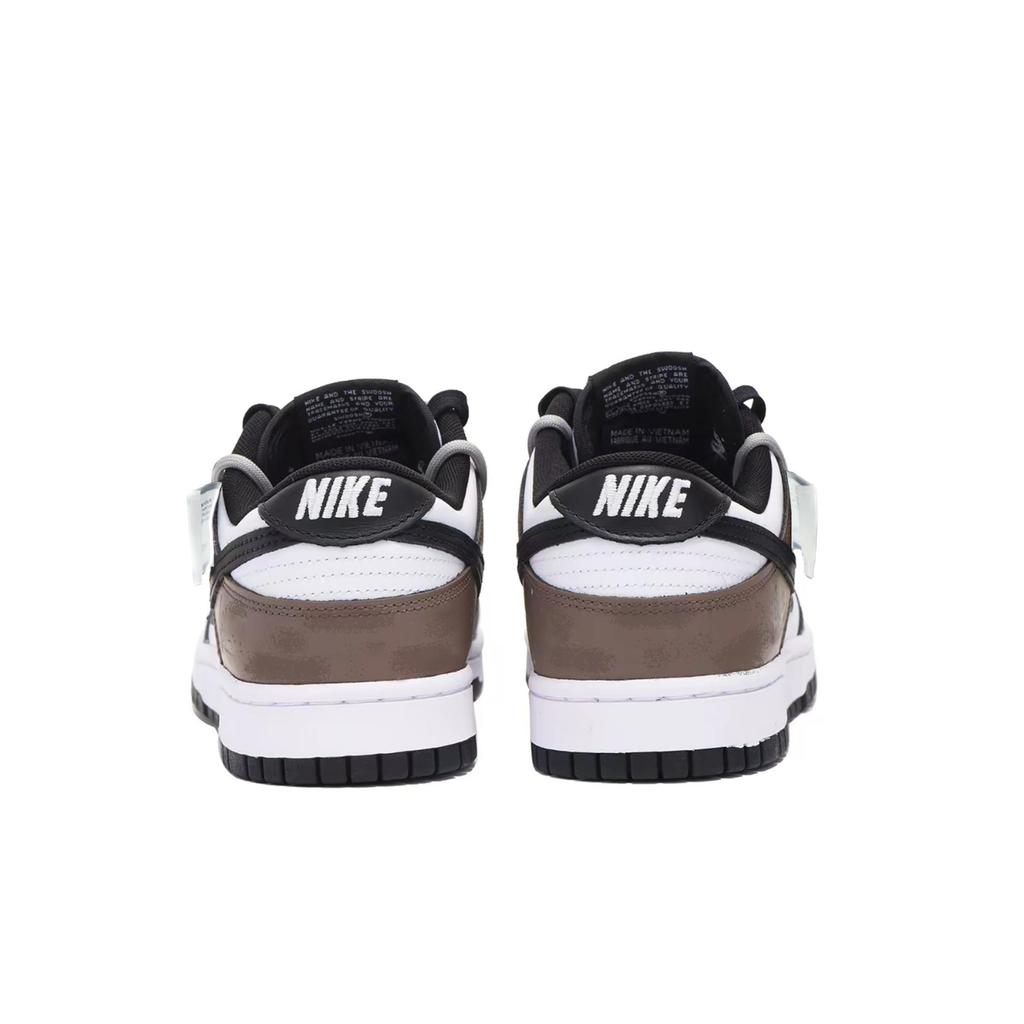 Nike Dunk Abrasion Resistant Height Increasing Low Top Skateboard Shoes Unisex Black Brown HF5441-100(Team1921-)