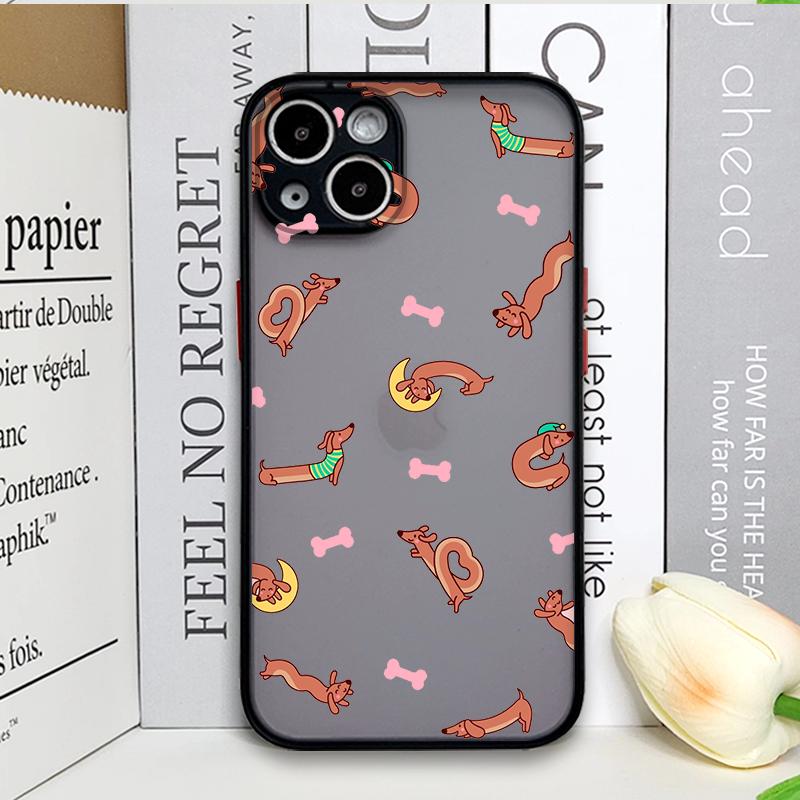 Lustiges Cartoon Dackel Süßes Hundemuster Handyhülle für Xiaomi Redmi Note 14 Pro Plus 4G 13 12 11 11T 10 Pro+ 9 8 PRO 5G Cover