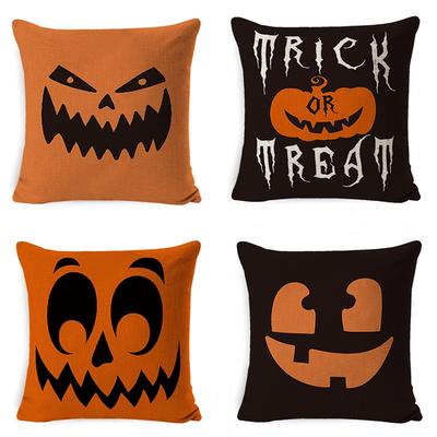 New Halloween Pumpkin Skull Pillow Cover Car Linen Pillow Cushion Cover New Back Cushion