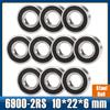 6900-2RS Bearing ( 10 PCS ) 10*22*6 Mm Metric Thin Section 6900 2RS Ball Bearings 6900RS 61900 2RS