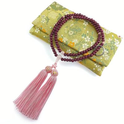 LOTUS Myo Lotus Myorenka Soto Zen Buddhist Prayer Beads for Formal Prayer Purple Heart with Rose 8 Includes Prayer Beads Prayer Zen Natural Memorial