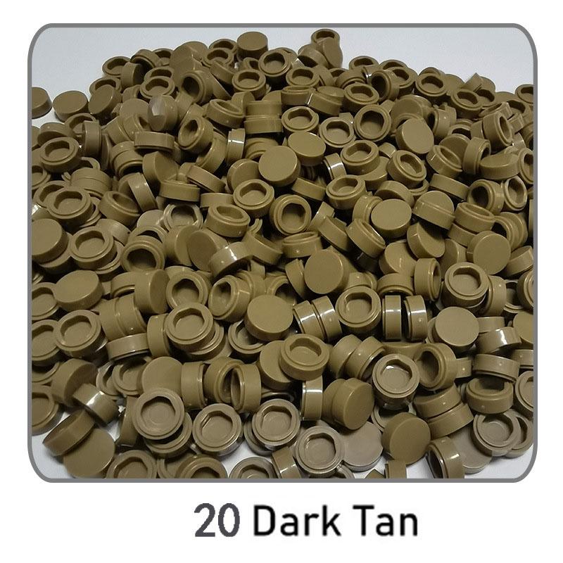 1000 Stück Stadt Bausteine Flache Fliese 1x1 Runde Steine DIY Erleuchten Bausteine Teile 98138 Bausteine für Jungen Mädchen Geschenke Kinder