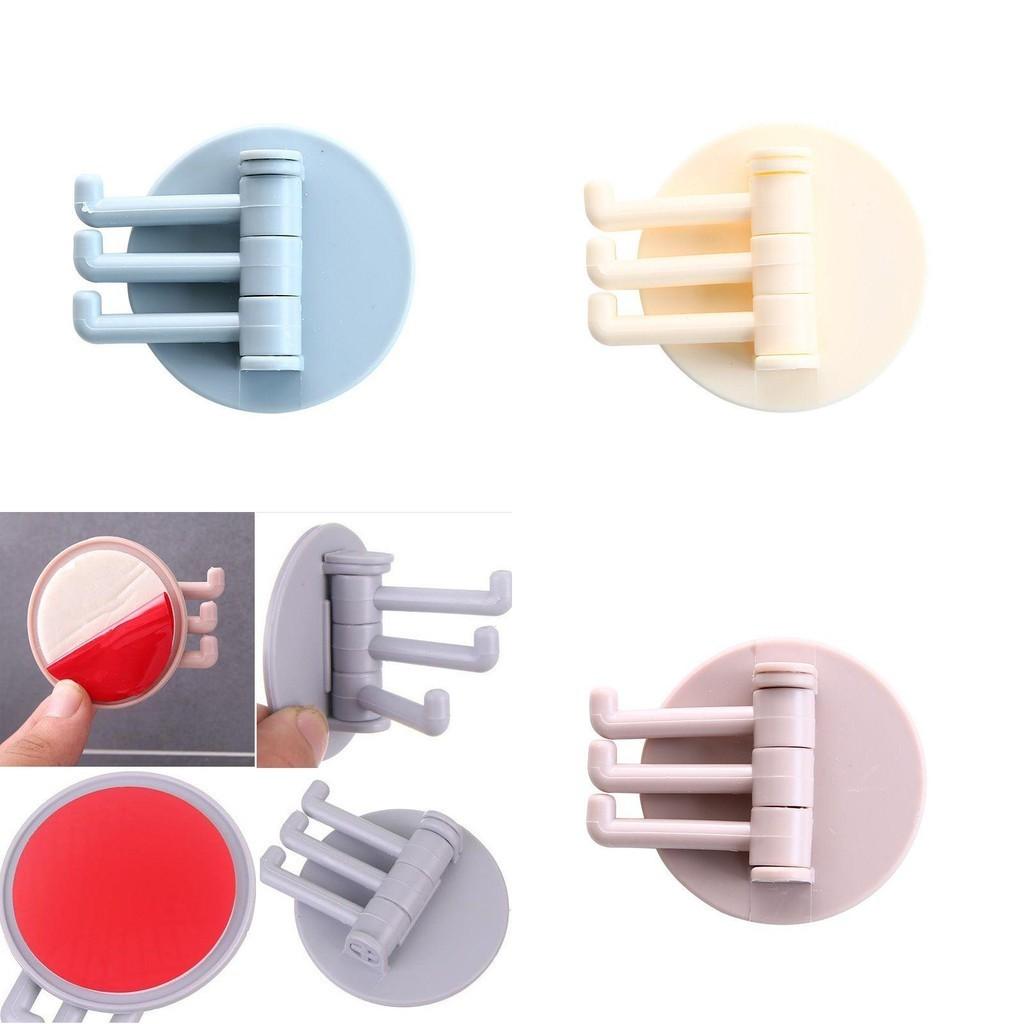 Durable Rotatable Adhesive Hook For Space-saving Kitchen Towel Wall Hanger Applications