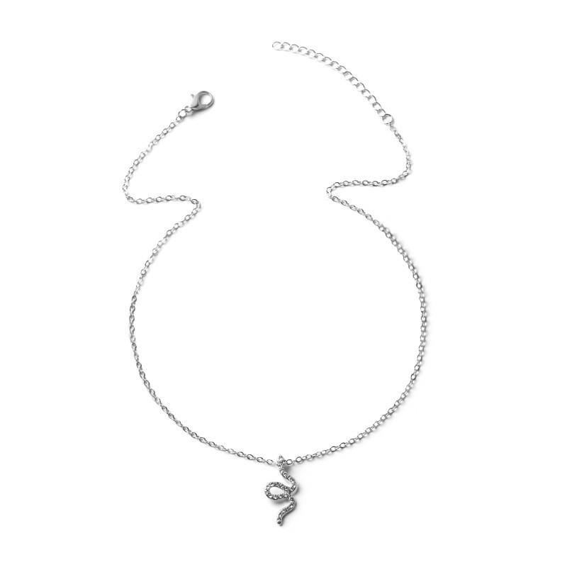 Snake Pendant Necklace For Women With Zinc Alloy Animal Design Summer Fashion Accessory