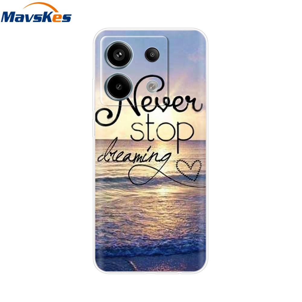 Handyhülle Für Xiaomi Redmi Note 13 Pro 5G Rückseite Niedlich Stoßfest Weich Klar Silikon TPU Für Redmi Note13 Note 13 Pro Funda