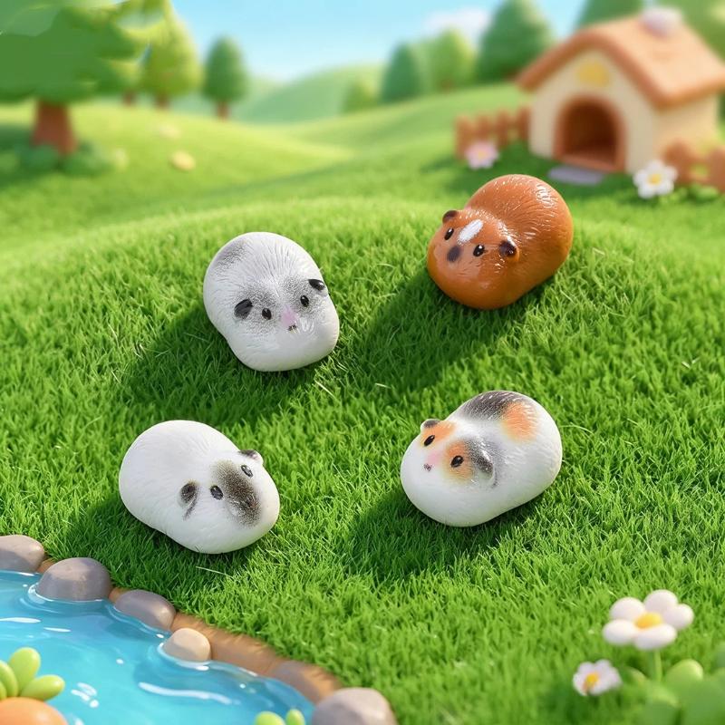10/20Pcs Mini Guinea Pig Figurines Resin Cavy Miniature Animals Figurines Fairy Garden Miniature Moss Landscape Diy Crafts