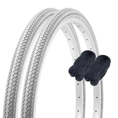 Shinko 22 Zoll Rollstuhlreifen Schlauch 2er Set je Paar Rolle Rollstuhlreifen 22 x 1 Grau SR078 60118 Fahrrad 3/8 W/O