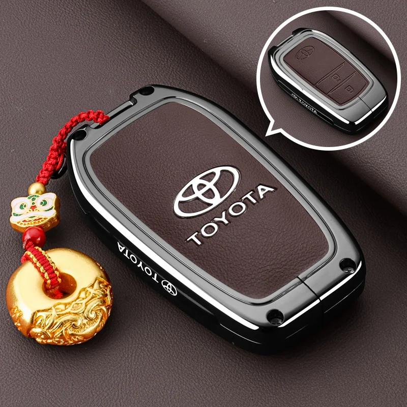 svagd6 Zinc Alloy Car Remote Key Case Cover for Toyota CHR Prado Prius Camry Corolla RAV4 - Durable Replacement Key Shell Accessory