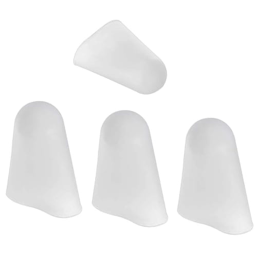 Roczential 4-Piece Silicone Finger Cots for Guitar and Bass Guitar Players, Fingertip Protection, Finger Supports, Finger Protection Caps for Stringed