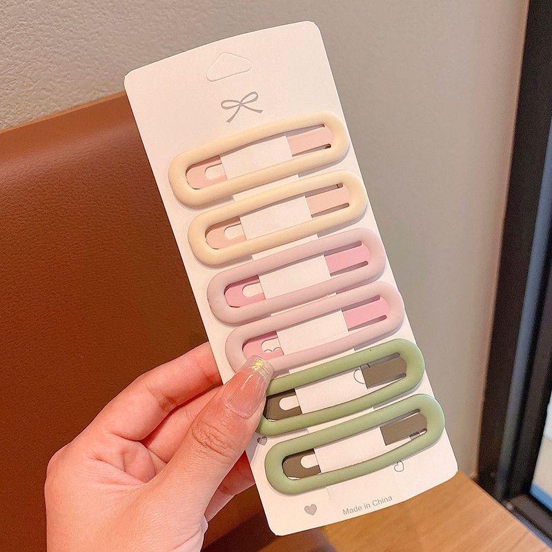 

6 шт. модные практичные универсальные шпильки Morandi Color BB для волос, боковые заколки для девочек, женщин, детей, дам, аксессуары для волос