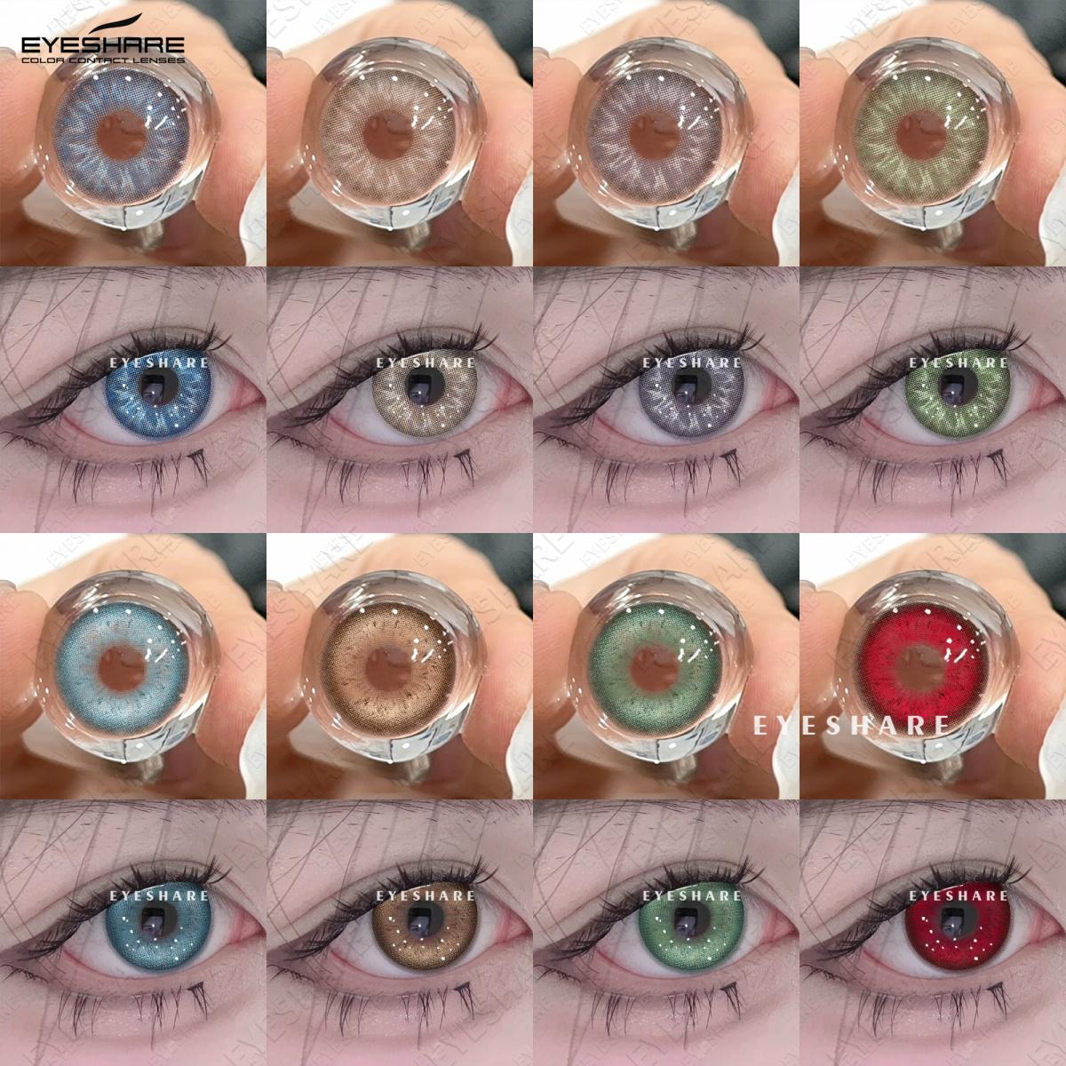 

Eyeshare Цветные контактные линзы 2 шт., годовые, красные, косметические, цветные, мягкие линзы, серые, натуральные, цветные линзы, коричневые линзы, цветные косметические линзы