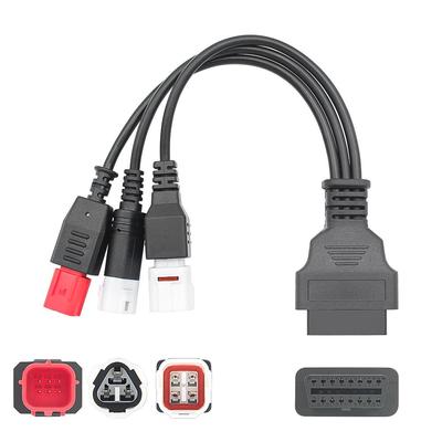 Motocyklový kabel Yamaha 3PIN 4PIN Honda 6PIN až 16PIN samec/female Motocykl 3v1 Konektor OBD Diagnostický konektor OBD 2