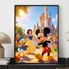 Disney Snow White Mickey Mouse castle oil painting handmade painting art kit mosaic diy home decoration gift
