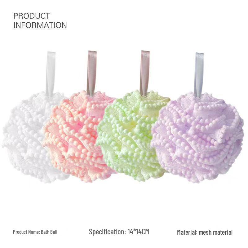 High-End Non-Dispersing Super Soft Exfoliating Bath Flower Ball for Men and Women