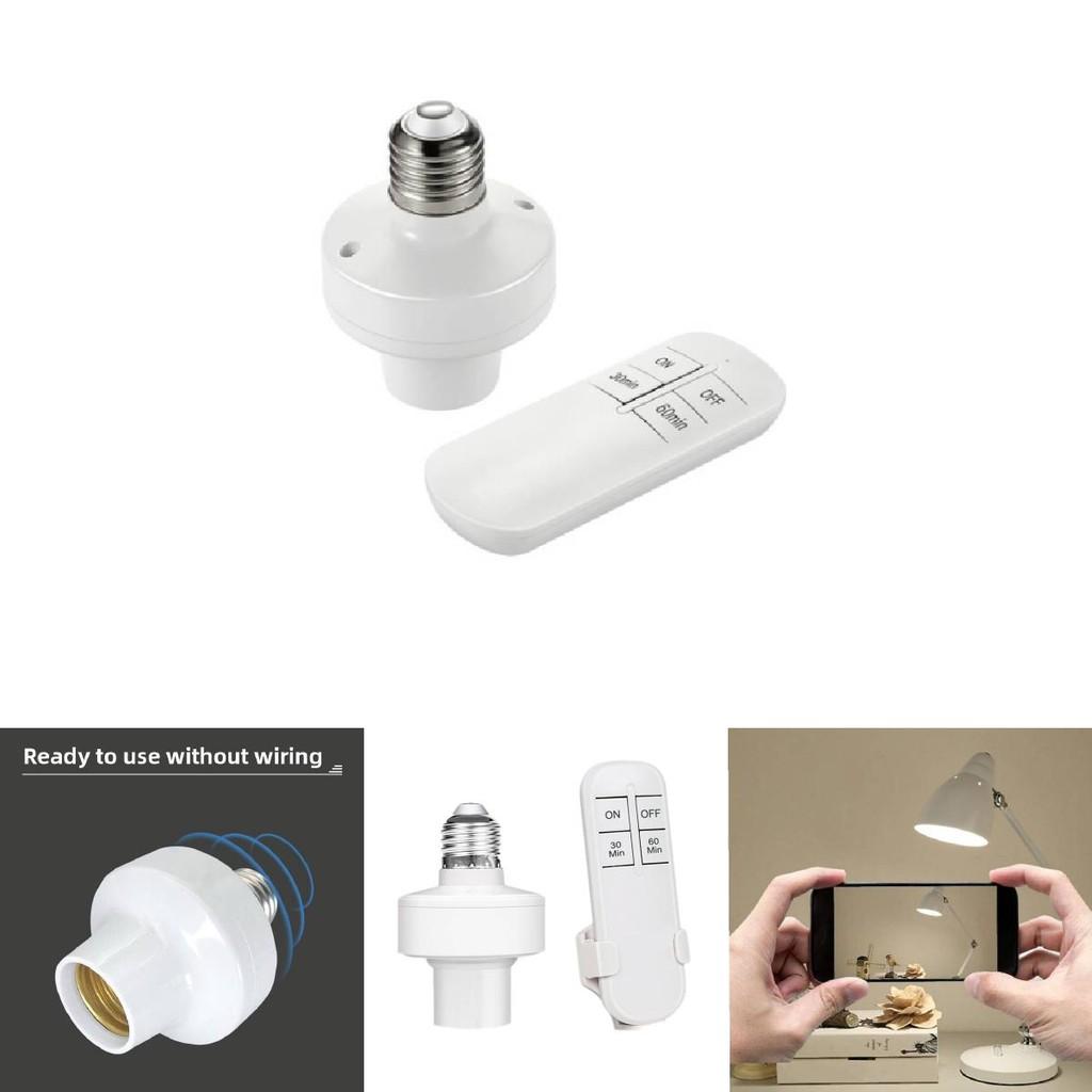 E26 E27 Wireless Remote Control Bulb Base With Timer Led Smart Light Socket For Home Use