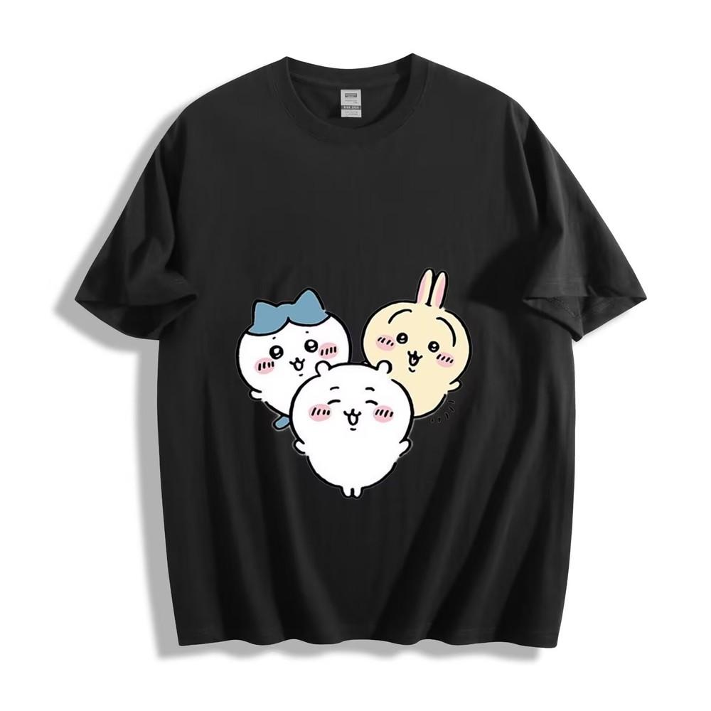Usagi Cute Trio T-Shirt - Adorable Cartoon Unisex Tee