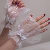 Bowknot Wrist Cuffs For Nails Photography Breathable Glitter Fabric Elastic Cuffs Fashion Accessories