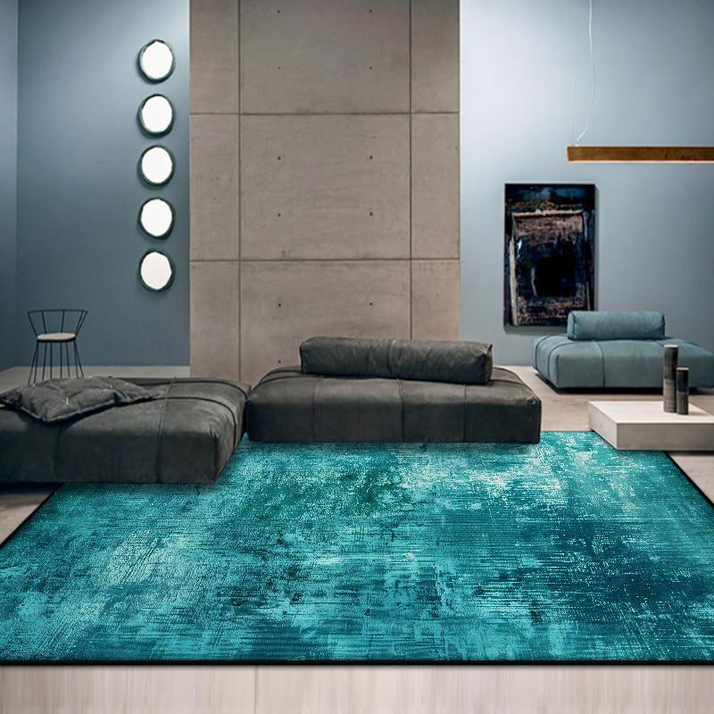 Tmavě modrý abstraktní koberec obývací pokoj snadno čistitelný dekorace pod pohovku stolní koberečky velká plocha ložnice šatna podložka na podlahu protiskluzová