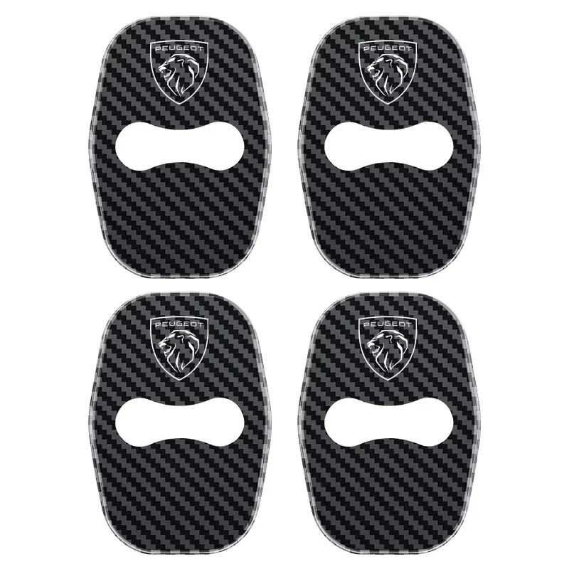 Samolepka na auto 2025 Horké 4ks Nerezové kryty zámků dveří auta Samolepky Pro Peugeot 208 3008 407 2008 508 206 308 307 Interiér Au