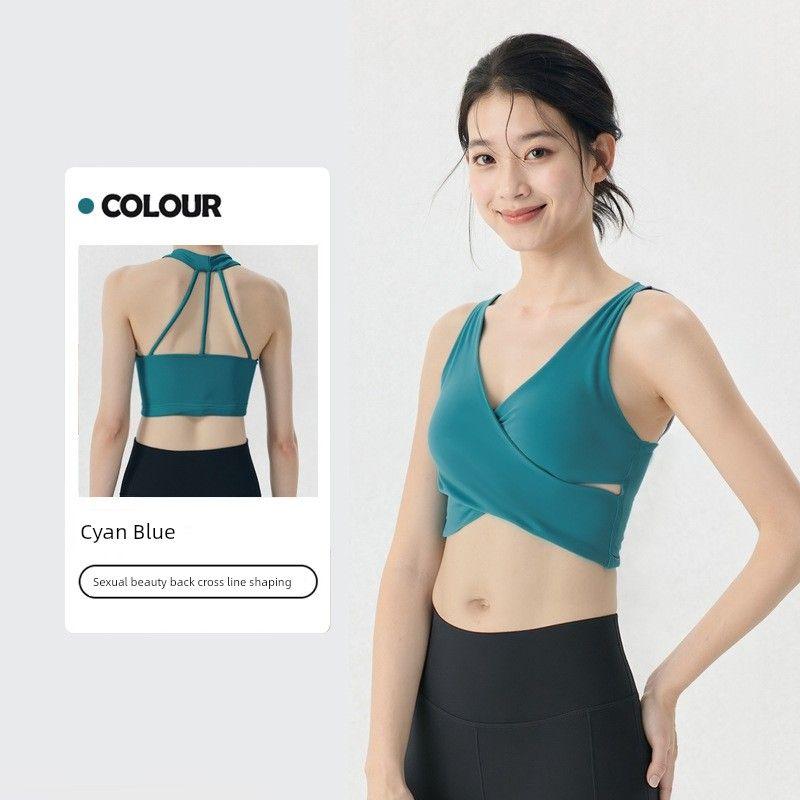 Foreign Trade Integrated Sports Vest Women Outer Wear Versatile Sexy Beauty Back Sling Vest Pilates Breathable Yoga Clothes