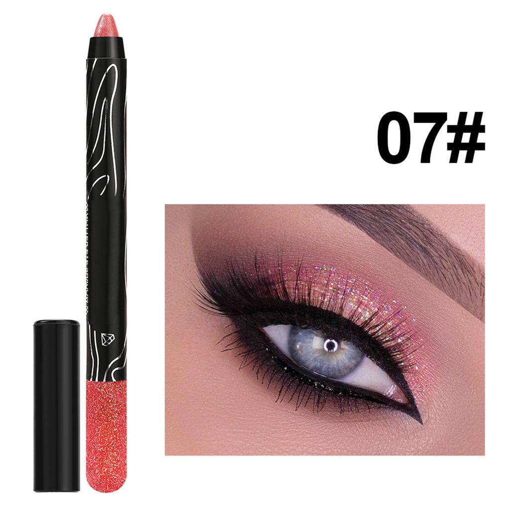 Waterproof Shimmer Eyeshadow Pen with Glitter and Pearlescent Finishes for Long Lasting Sparkly Eye Makeup