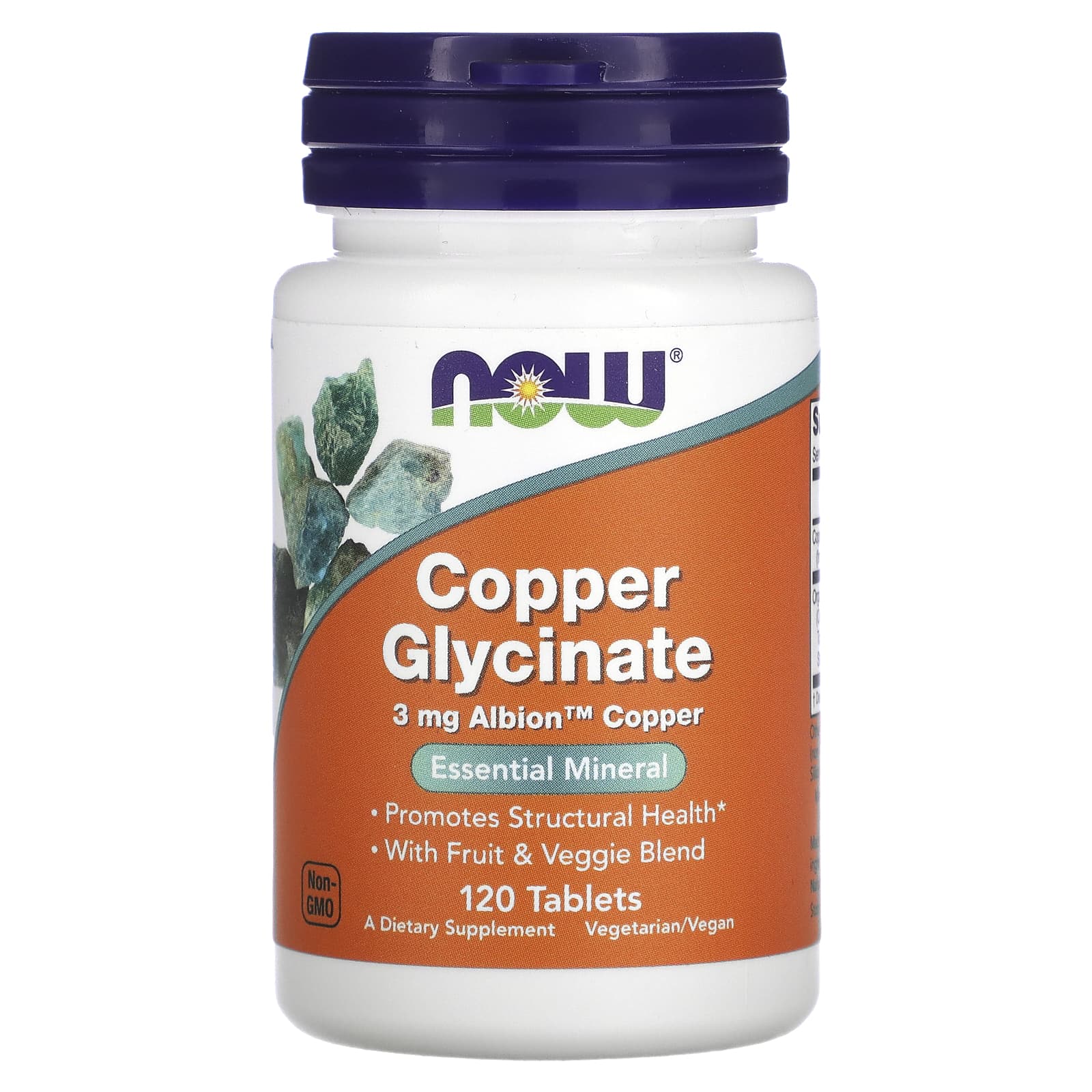 

Copper Glycinate, 3Mg, 120 Tablets