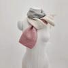 Collection of Warm and Cute Contrasting Color Rainbow Knitted Scarves for Autumn and Winter
