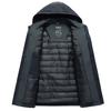Autumn and Winter New Men's Hooded Down Jacket Plus Fat Plus Size Warm Jacket Men's Down Jacket