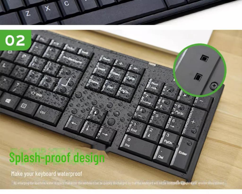 Fuller MK850 Kabelloses Tastatur- und Maus-Set für Büro und Zuhause