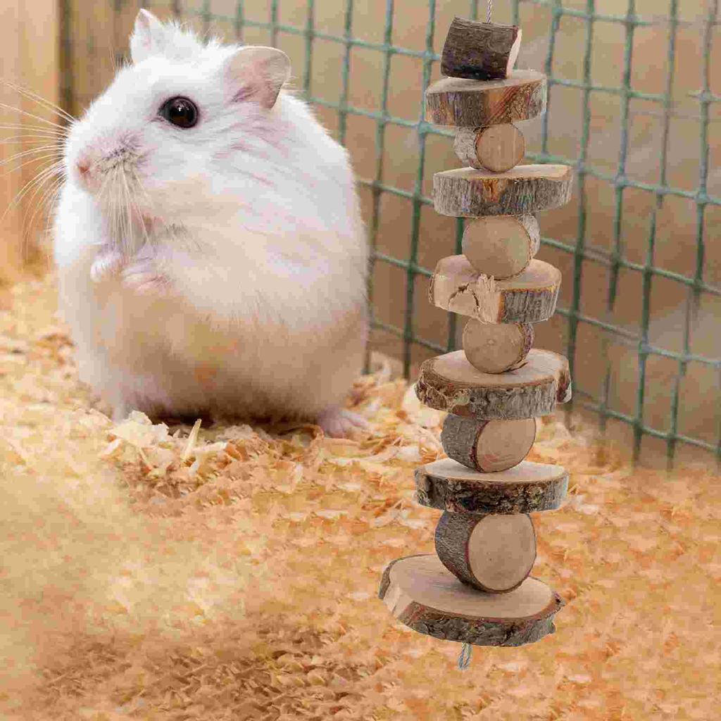 Rabbit Guinea Pig Toys Teeth Chewable Tablets Hamster Snacks Natural Bunny Comfort Small Pet Bite Wooden Cage Hanging Molar