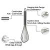 Stainless Steel Mini Whisk Kitchen Cuisine Manual Egg Beater Kitchen Kitchen Whips and Mixer 6 Wire Manual Frother Mini Whip