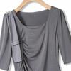 Women's Elegant Square-Neck Slim Short-Sleeve T-Shirt