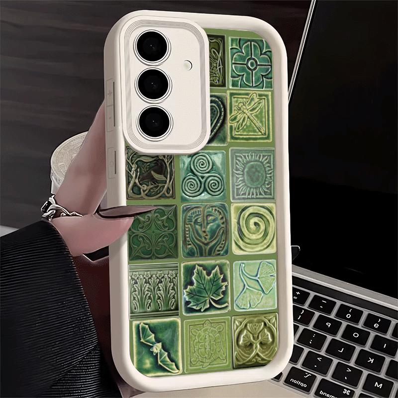 Phone Case for Samsung Galaxy S26 S25 Ultra S24 FE Italian Sicilian Style Floral Pattern Shell S23 Plus S22 + S21 S20 5G Soft Si