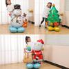 Large Base Christmas Tree Decoration with Santa, Reindeer, and Snowman Balloons for Kindergarten