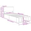 Bed Frame with Shelf Grey Sonoma 75 x 190 cm Engineered Wood